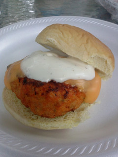 A picture of Grilled Buffalo Chicken Sliders.