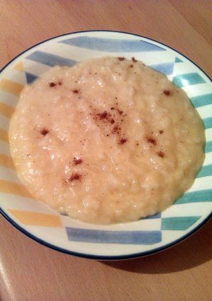 A picture of Vickys Creamy Rice Pudding, GF DF EF SF NF.