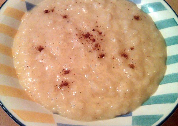 Recipe of Perfect Vickys Creamy Rice Pudding, GF DF EF SF NF