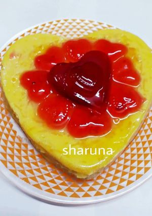 A picture of Mango falooda pudding.