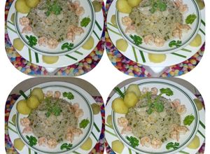Una foto de ARROZ con CAMARONES al estilo santa rosa de agua