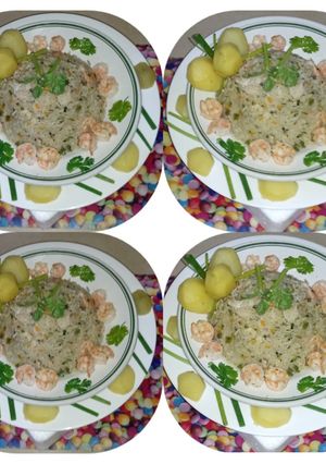 Una foto de ARROZ con CAMARONES al estilo santa rosa de agua