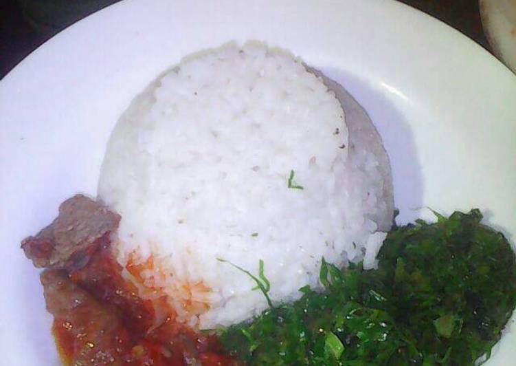 Rice beef with veges