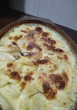Una foto de Papas a la crema