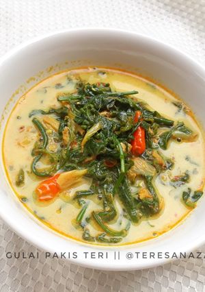 Foto resep Gulai pakis teri