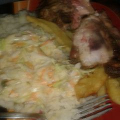 A picture of Grated cabbage and carrots salad.