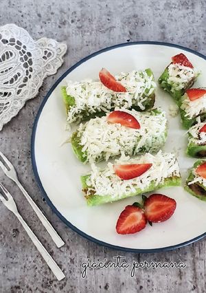 Foto resep Pisang coklat balut roti pandan