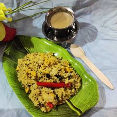 A picture of Corn daliya upma.