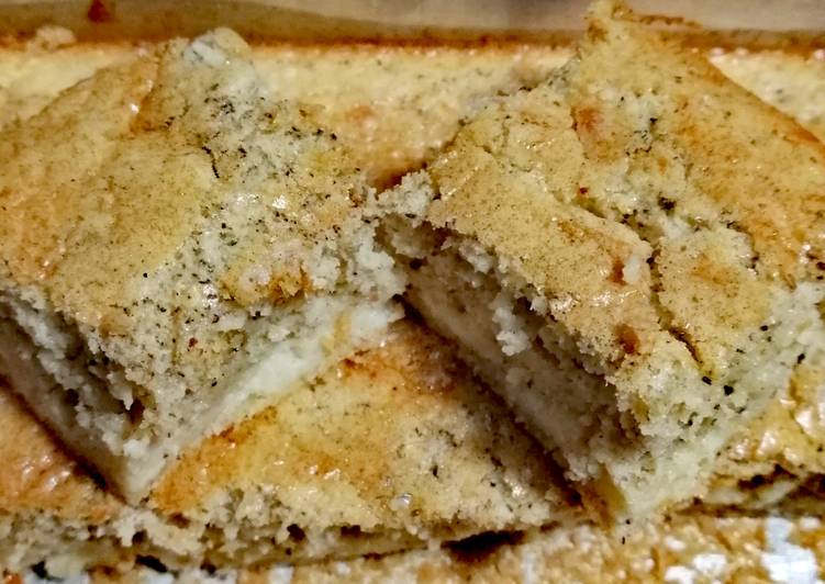 Fainá de avena, cebolla y queso