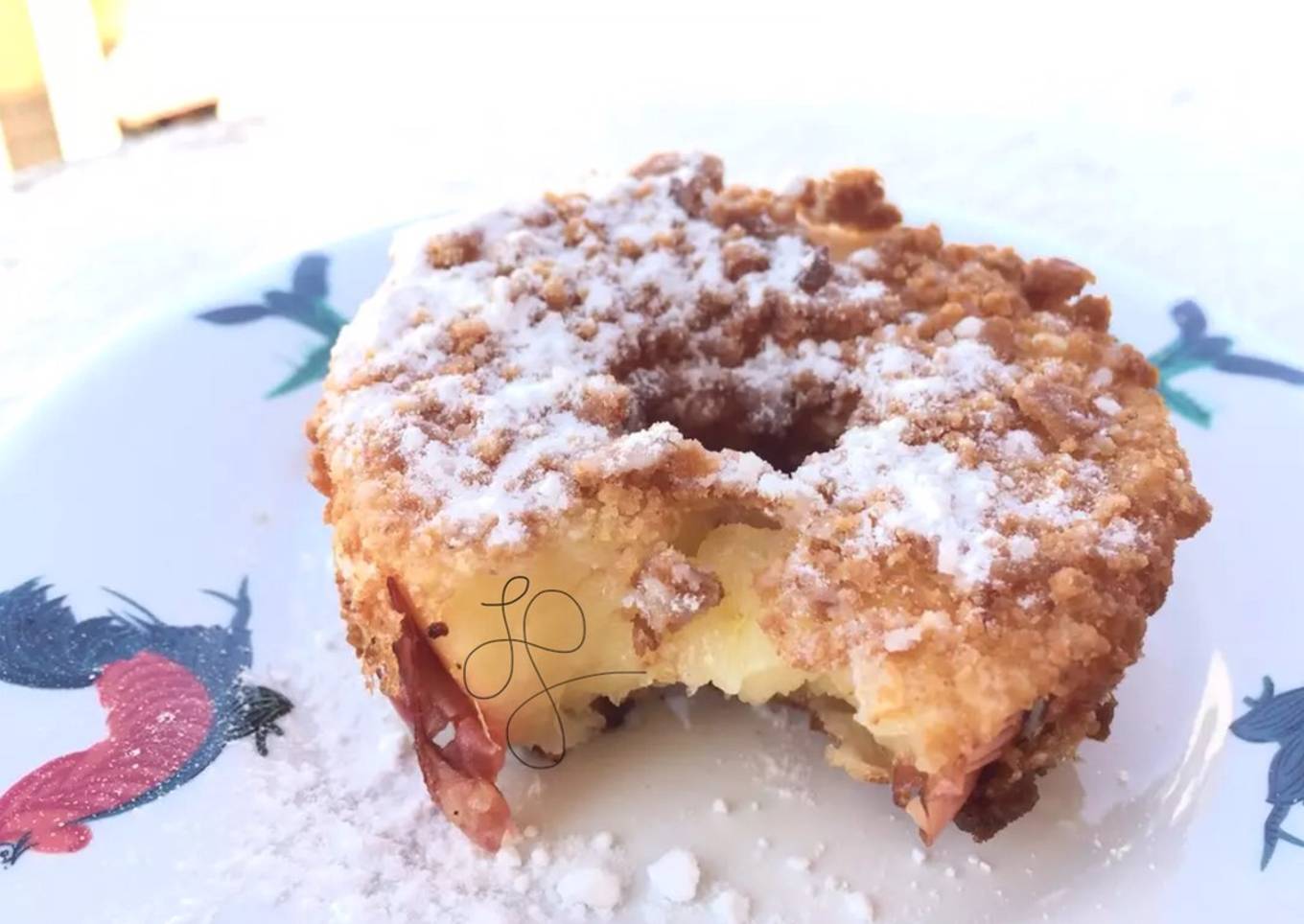 Fried Apple With Digestive Biscuit