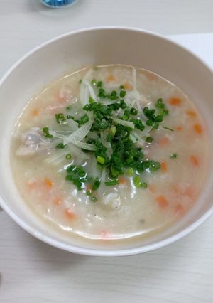 Hình của món Cháo đùi gà.