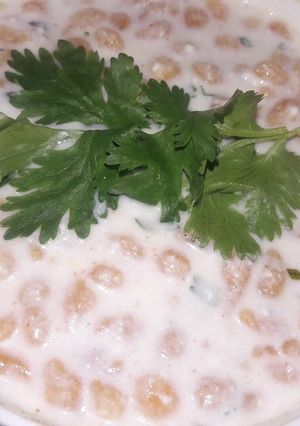 A picture of Boondi masala raita.