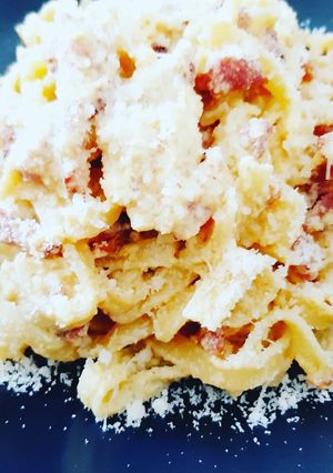 O poză a rețetei Paste carbonara.