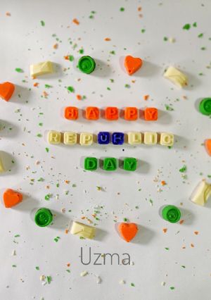 A picture of Caramelized Carrot and Peas Chocolate.