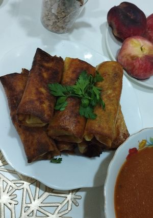 صورة لوصفة بوراك بحشو الدجاج والجبن 👌😍
