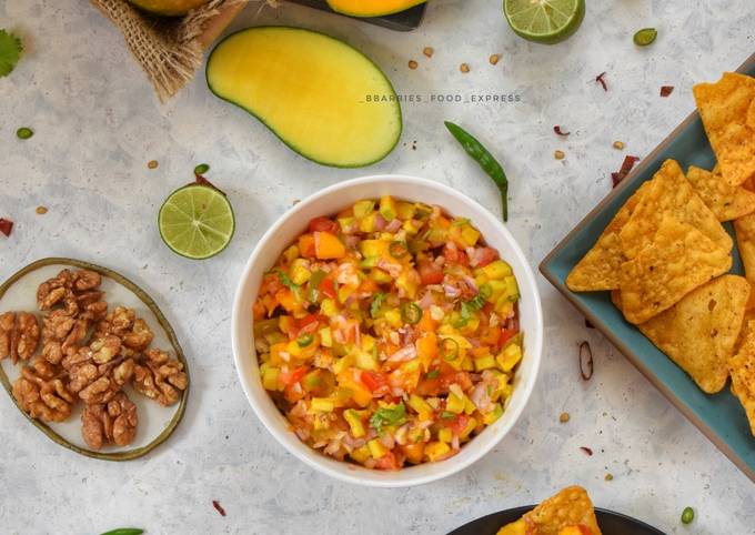 Recipe of Ultimate RAW & RIPE MANGO & WALNUT SALSA