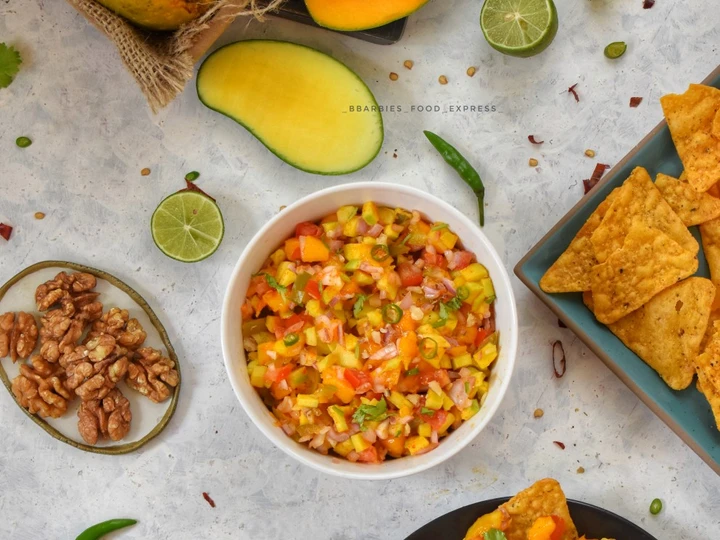 Simple Way Make Recipe RAW & RIPE MANGO & WALNUT SALSA that is  Makes Drooling, Appealing}