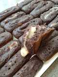 Pukis ketan hitam with cream cheese filling
