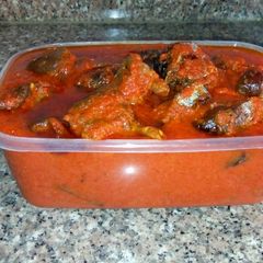 A picture of Fresh goat meat stew.