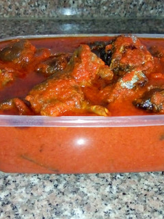 A picture of Fresh goat meat stew.