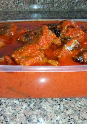 A picture of Fresh goat meat stew.