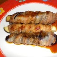 A picture of Eggplant and Pork Wraps.