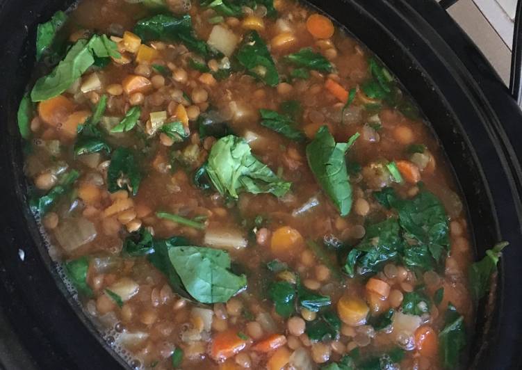 Recipe of Homemade Slow Cooker Lentil Soup