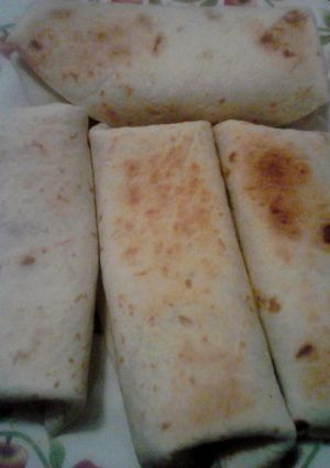A picture of burger wrap.