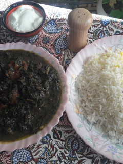 عکسی از دستور آلو اسفناج