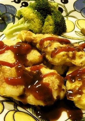 A picture of Fluffy Egg Chicken Tender Piccata.