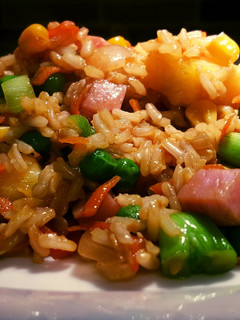 A picture of Pineapple fried rice.