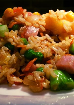 A picture of Pineapple fried rice.