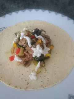 Una foto de Tortita/Pan de pita a mi manera (similar a durum / kebab)