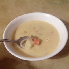 A picture of Cheeseburger Soup.