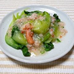 A picture of Crab and Bok Choy in Thick Ankake Sauce (Using Canned Crabmeat).