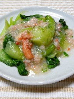 A picture of Crab and Bok Choy in Thick Ankake Sauce (Using Canned Crabmeat).