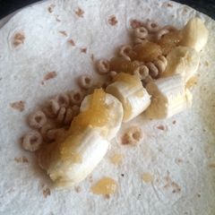 A picture of Sophie's banana breakfast wrap.