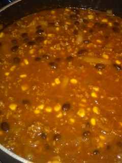 A picture of Black Bean and Corn Chilli.