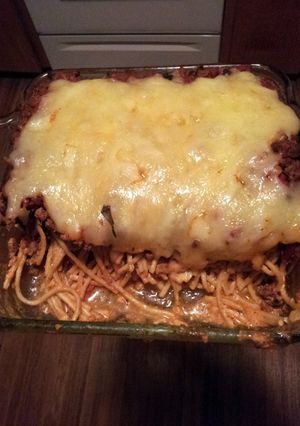 A picture of Creamy Baked Spaghetti.