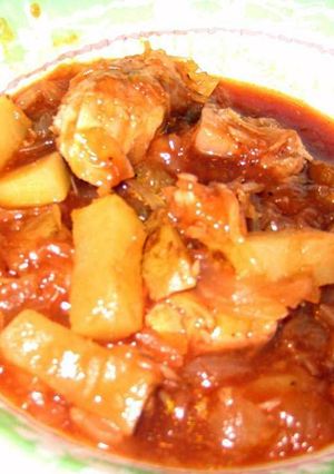 A picture of Crock Pot Boneless Spare Ribs and Sauerkraut.