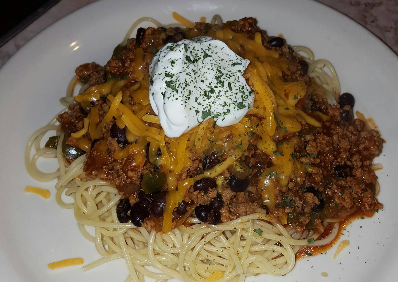 Recipe of Super Quick Homemade Chilli spaghetti
