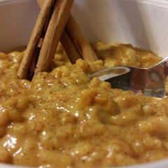 A picture of Pumpkin Pie Rice Pudding.