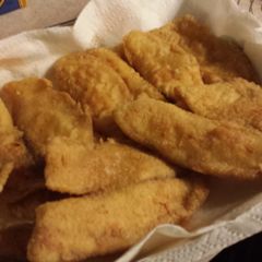 A picture of Sharon's Golden fried tilapia.