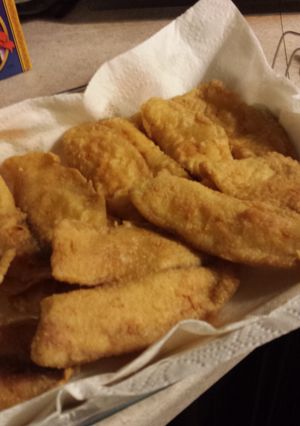A picture of Sharon's Golden fried tilapia.