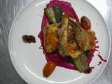 Pechuga a la plancha con salteado de acelga tomates cherrys