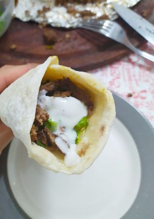 Una foto de Shawarma al horno