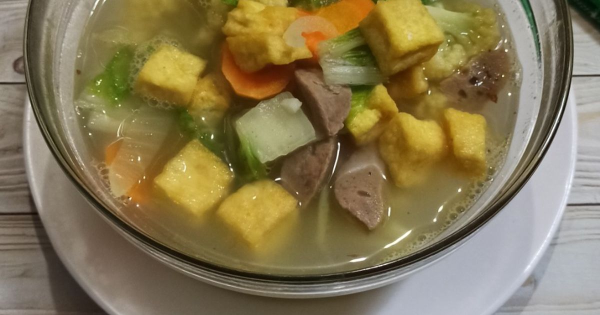 Capcay tahu kuah