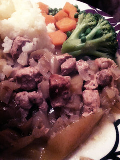 A picture of Pork & Apples in Cider.