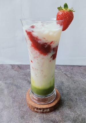 Foto resep Strawberry Matcha Latte