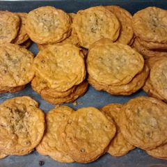A picture of A Lot of Chocolate Chip Cookies.